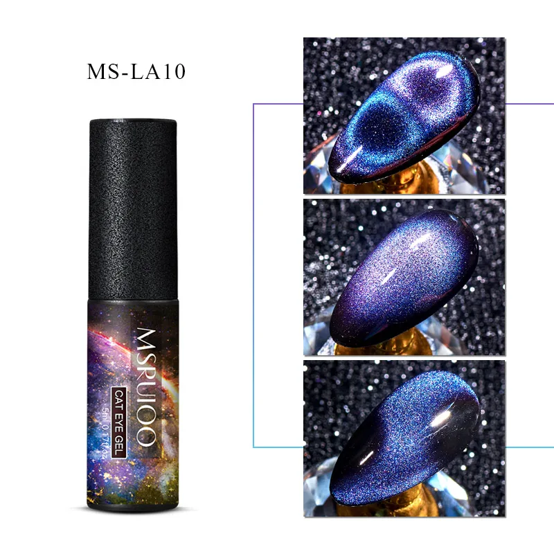 MSRUIOO 9D Galaxy Гель-лак «кошачий глаз» Хамелеон для использования с магнитом замочить от УФ/светодиодный лак для ногтей Полупостоянный Маникюр гель Лак 5 мл - Цвет: Q01733