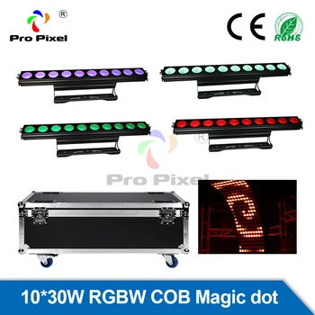 

Wall Washer Led Bar Light 10 Dot 30W Led COB 4pcs Flight case Dj Light Dmx Individual Control Stage Light For Landscape