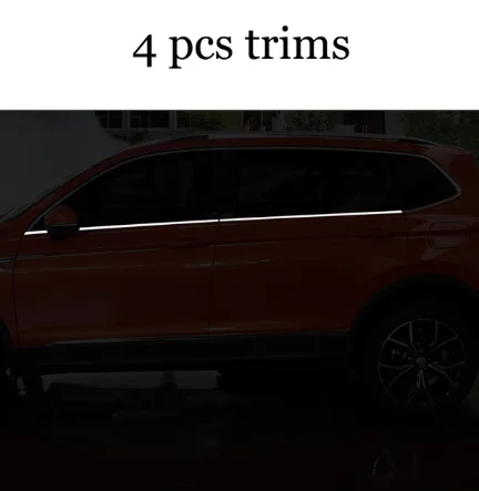 Нержавеющая сталь окна автомобиля планки для volkswagen tiguan L 2-го поколения - Цвет: 4 pcs trims