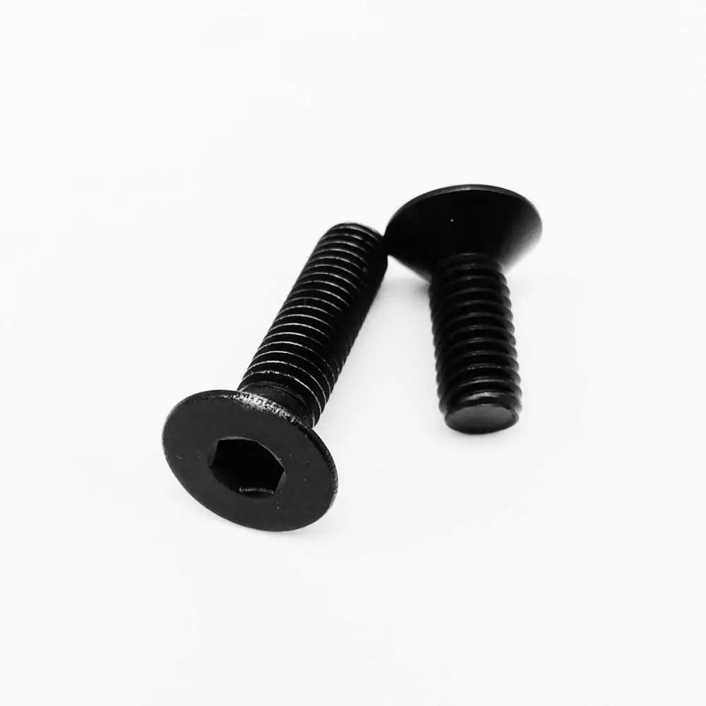 스테인리스 스틸 육각 소켓 플랫 카운터 싱크 알렌 헤드 나사 볼트 길이 3-40mm, DIN7991 M2 M2.5 블랙 304, 50 개, 100 개
