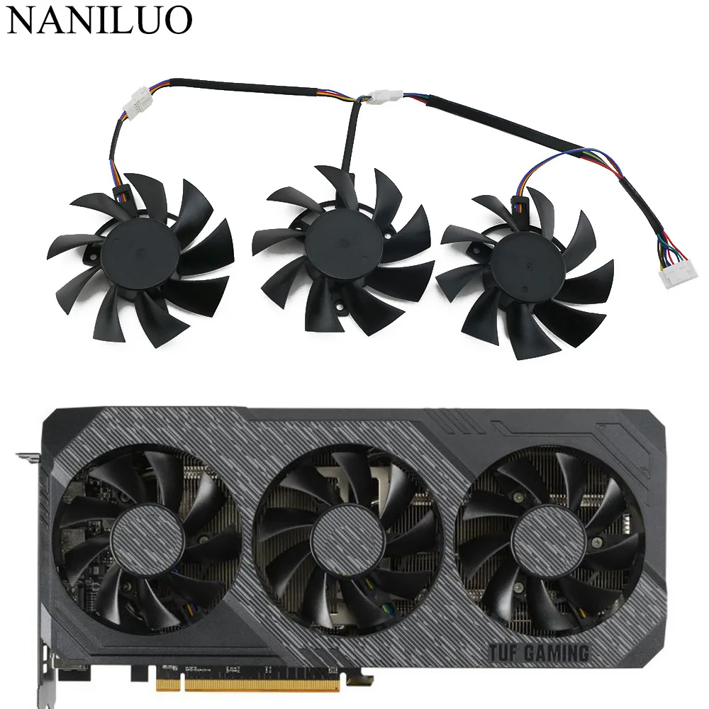 75 мм FD8015U12D GTX 1660 RX5700 RX5700XT для ASUS 1660Ti 1660super RX 5700 XT TUF X3 OC Графический охлаждающий