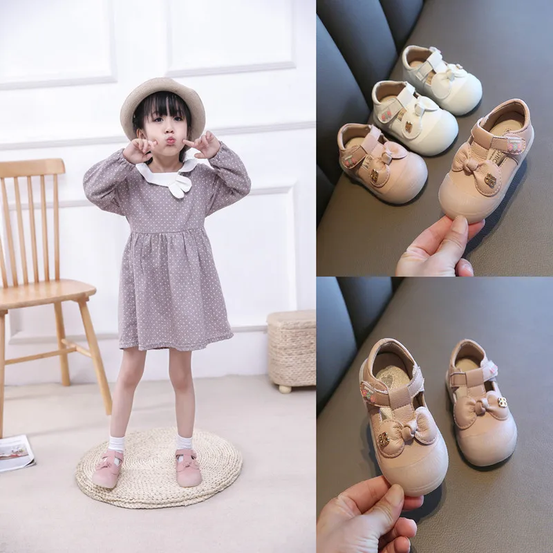 

2019 spring and autumn new two-color children's baby shoes non-slip children's toddler shoes 1-2-3 years old baby shoes girls
