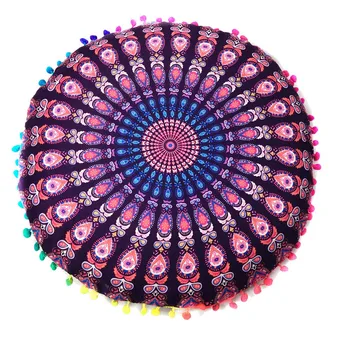 

#L5 Indian Mandala Floor Pillows Round Bohemian Cushion Cushions Pillows Cover Case decoration for home drop shipping