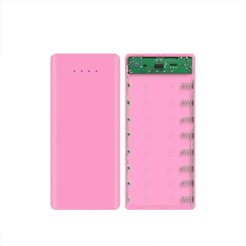 DIY 8x 18650 Battery Holder Power Bank Box Shell Case USB Charger for Cellphone Q84A