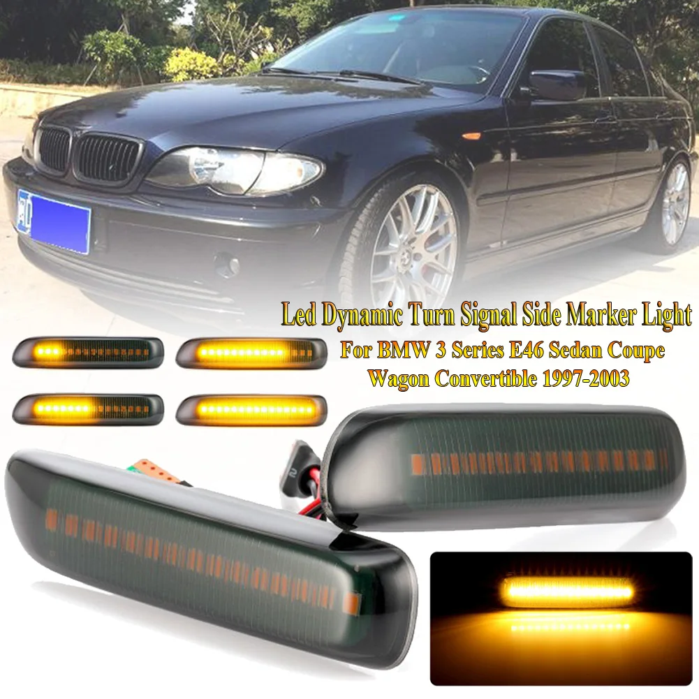 Для BMW 3 серии E46 седан купе универсал Кабриолет 1997-2001 светодиодный динамический