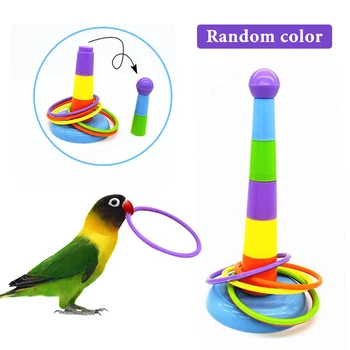 

Funny Mini Ferrule Toy for Parrot Intelligence Developmental Game Colorful Rings Bird Activity Training Toy Drop Shipping