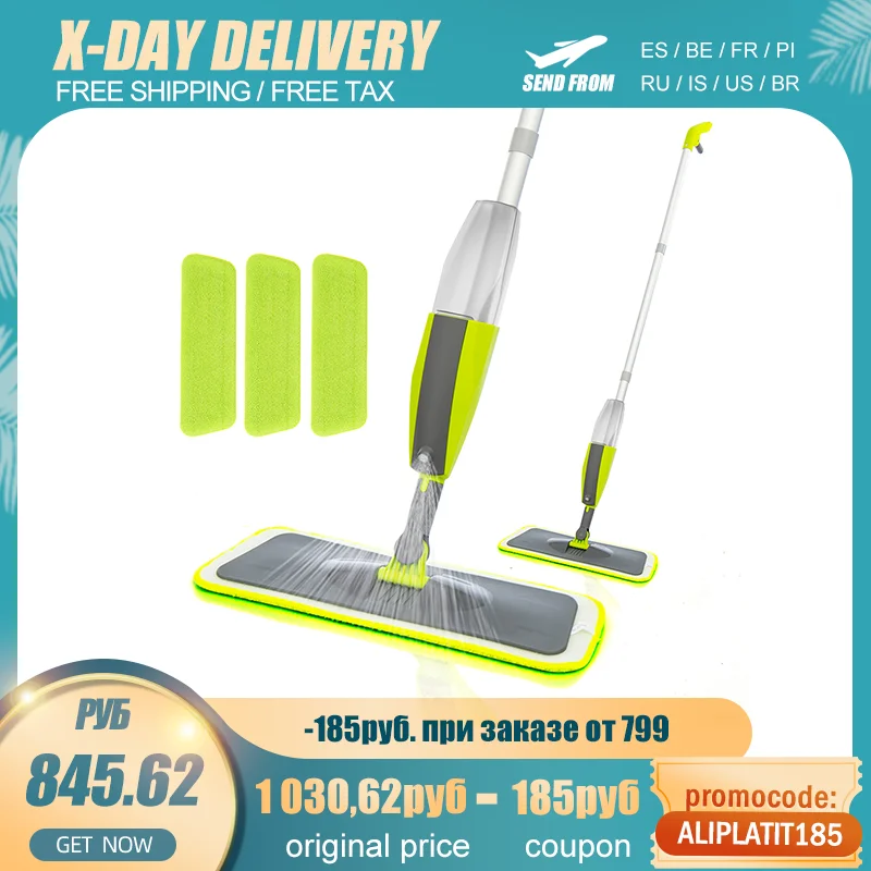 Hot Seller Spray Mop Broom-Set Microfiber-Pads Cleaning-Tool Lazy-Mop Wooden Floor VIP Household 4000902884198