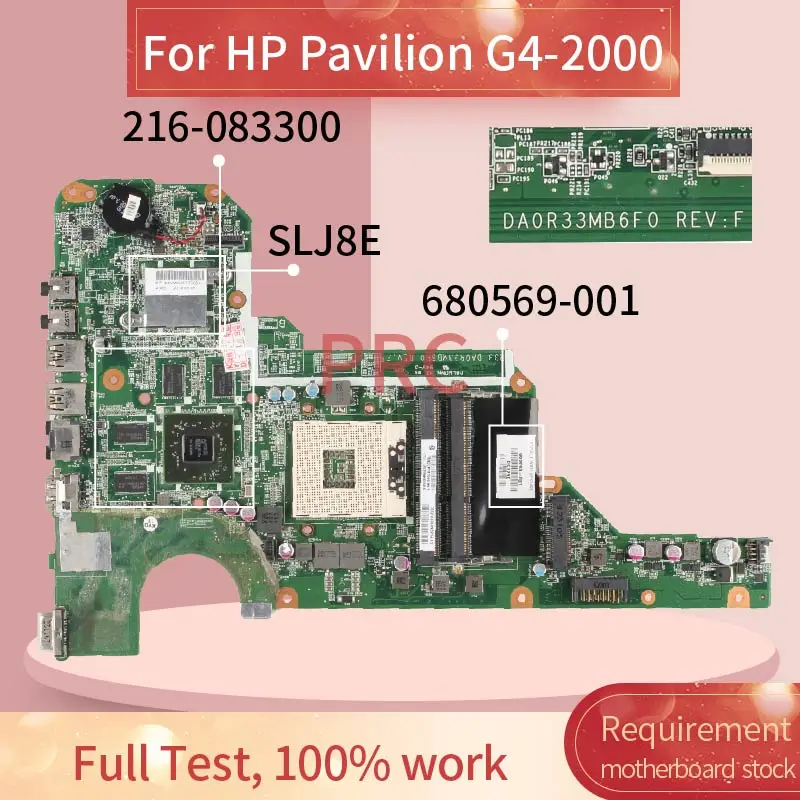 para hp Pavilion G42000 G6-2000 g7 Hd7670m Da0r33mb6f1 Da0r33mb6e0 Notebook Mainboard Laptop Motherboard 680569001 680569501