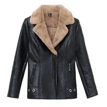 BEFORW зимняя высококачественная куртка женская из искусственного меха кожаная куртка мотоциклиста пальто Женская Толстая куртка