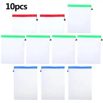 

10pcs Reusable Mesh Produce Bag High-quality Personality Breathable Soft Washable Eco Friendly Grocery Shopping Toys Bags