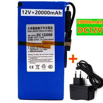 

Battery New Portable 12v 20000mAh Lithium-ion Battery pack DC 12.6V 20Ah battery +1 Charger