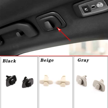 

2pcs/set Beige Black ABS Plastic Interior Roof Hooks Clothes Hanger Hook Trim For Volvo V90 S90 XC40 XC60 XC90 2015-2020