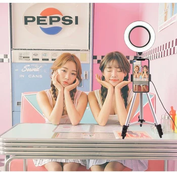 

Selfie Light Studio Lighting Led Circular Photo Ring Lamp Round Makeup Camera With Phone Holder Tripod Stand For Youtube Tiktok