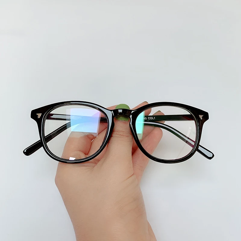 Spectacle Classic Women Round Eyeglasses Frame Brand Designer Fashion Men Nail Decoration Optical Glasses Reading Glasses