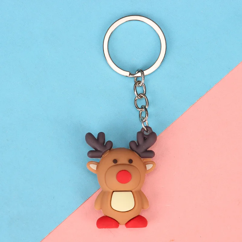 Брелок для ключей с Санта Клаусом снеговиком подвеской практичный брелок