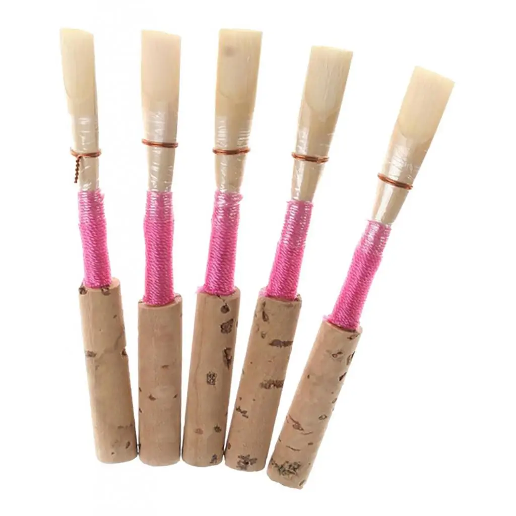 5 шт. трости для гобоя Рид розовый прочность средний с пластиковым чехлом oboe для начинающих oboe аксессуары