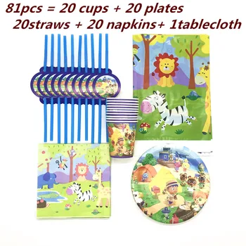 

Birthday Boy Game Theme Animal Crossing Party Plate Straws Cup Baby Shower Birthday Party 108*100cm Tablecloth Supplier Decor