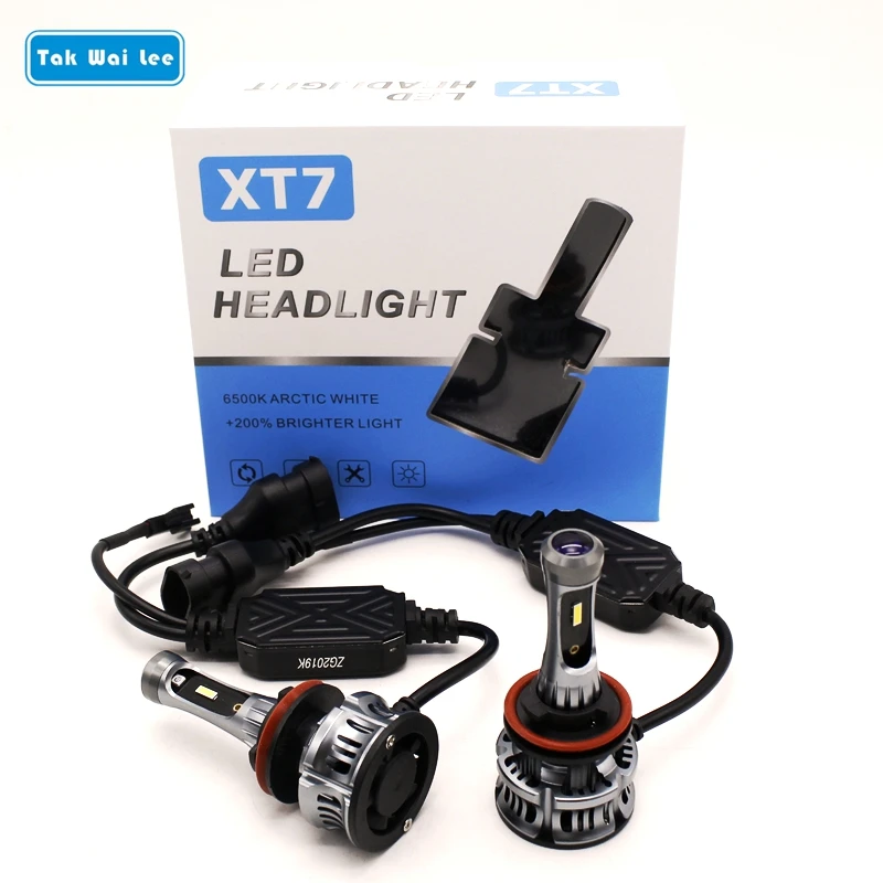 

Tak Wai Lee 2X Car Headlight Bulb Styling XT7 60W 6500K H4 H7 H11 LED Hi/Lo Beam Front Fog Lamp Source With Devil's Eye Daylight