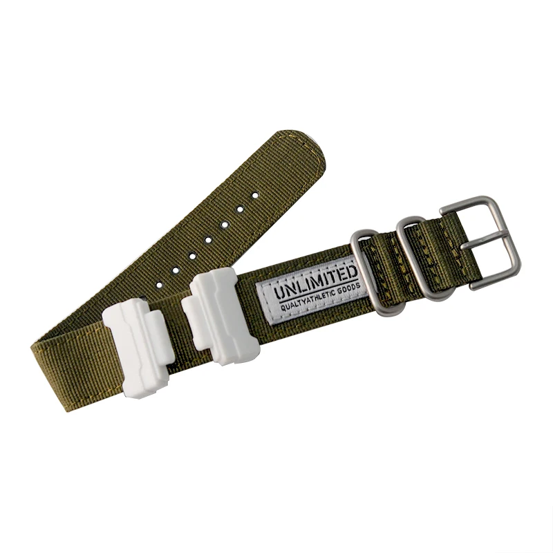 Нейлоновый ремешок NATO для GA 110/ 100 DW 5600 GW 6900 серебряное кольцо с пряжкой браслет