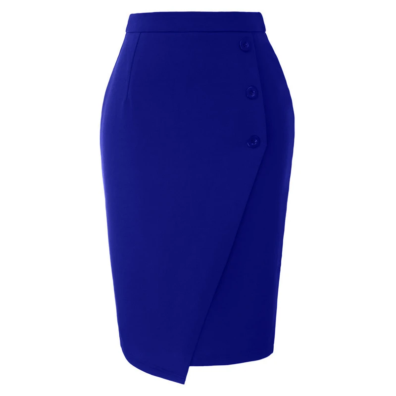 Женские мини юбки-карандаш, летние женские модные повседневные однотонные юбки в стиле ампир, шикарные женские юбки-карандаш выше колена на пуговицах