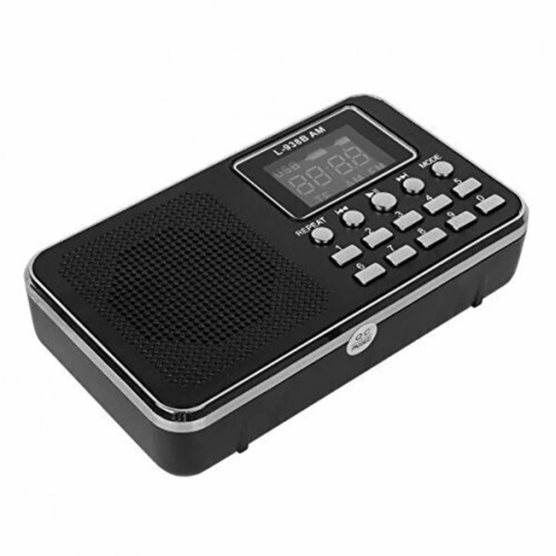 Portable FM/AM Pocket Radio Speaker Music Player Music Player Support Micro-SD/TF Card