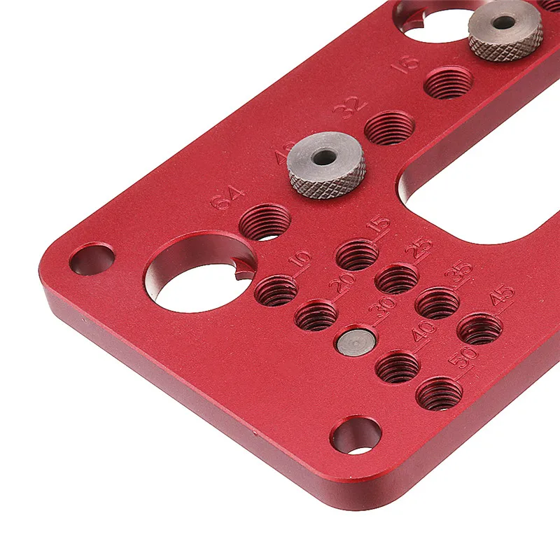 Aluminum Alloy Knob and Pull Cabinet Hardware Jig Adjustable Door Drawer Handle Knob Pull Drill Template Woodworking Tool