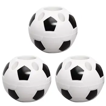 

3pcs Pen Holder Lightweight Durable Football Portable Creative Storage Box Pen Holder for Kids Students