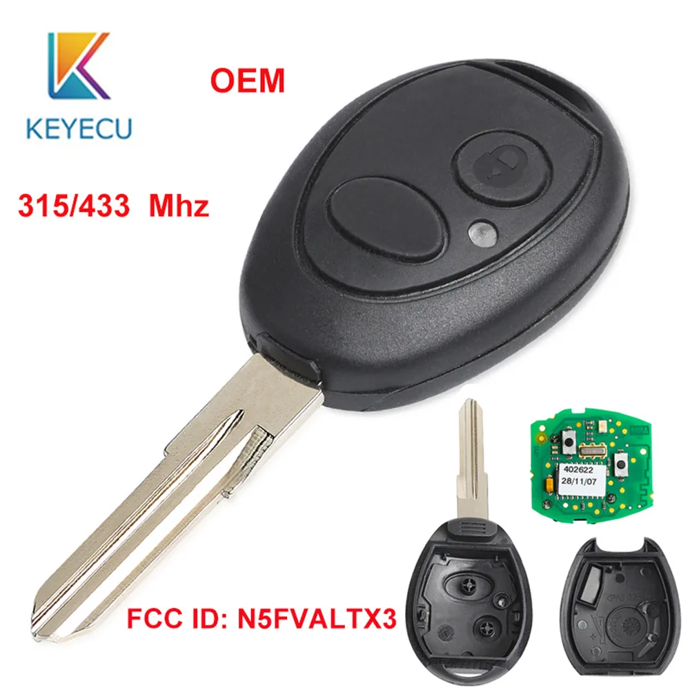 KEYECU OEM новая Замена дистанционный ключ-брелок от машины 315 МГц/433 МГц ID73 чип 2 кнопки для Land Rover Discovery 1999-2004 FCC: N5FVALTX3