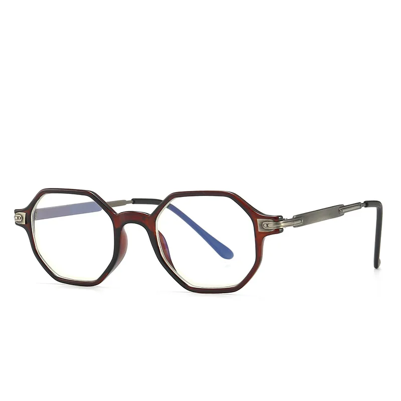 Seemfly компьютерные очки женские очки игровые очки анти голубые легкие очки ретро полигон сплав рамка Мужская защита - Цвет оправы: Coffee
