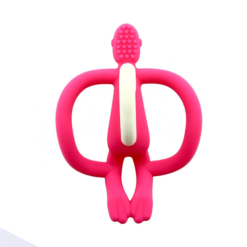 Детский молярный обезьянка форма безопасности силиконовые детские зубы клей