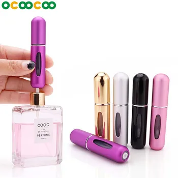 

5ml Portable Mini Refillable Perfume Bottle With Spray Scent Pump Empty Cosmetic Containers Spray Atomizer Bottle For Travel New