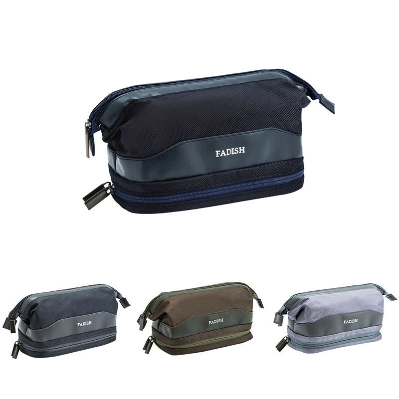 

Cosmetics Bags Double Layer Toiletry Storage Bag Fitness Pouch High Capacity Makeup Storage Bag Men Women Cosmetic Organizers