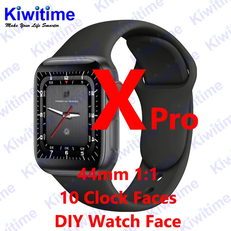 Скидка KIWITIME X Pro Bluetooth Смарт часы 11 Смарт часы 44 мм чехол для Apple iOS Android шагомер сердечного ритма DIY функция PK IWO 10