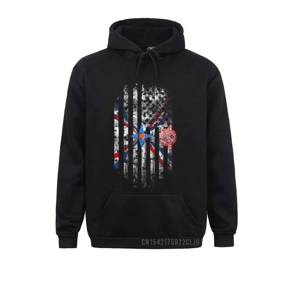 Printed On Assyrian American Flag - Assyria and USA Pride T-Shirt__97A2647 Youth Sweatshirts Classic ostern Day Long Sleeve Hoodies  Clothes Assyrian American Flag - Assyria and USA Pride T-Shirt__97A2647black