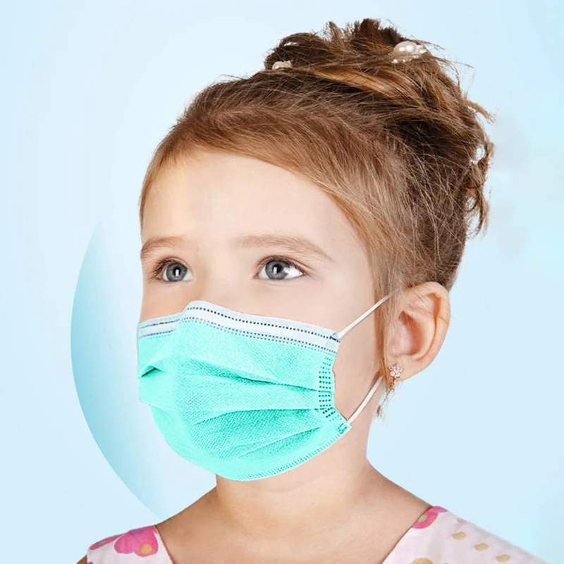 

Profession Child Kids Boy Girl Mask 100Pcs/Pack 3-Ply PM2.5 N95 Nonwoven Disposable Breathable Children Face Mask ISO9001-2008