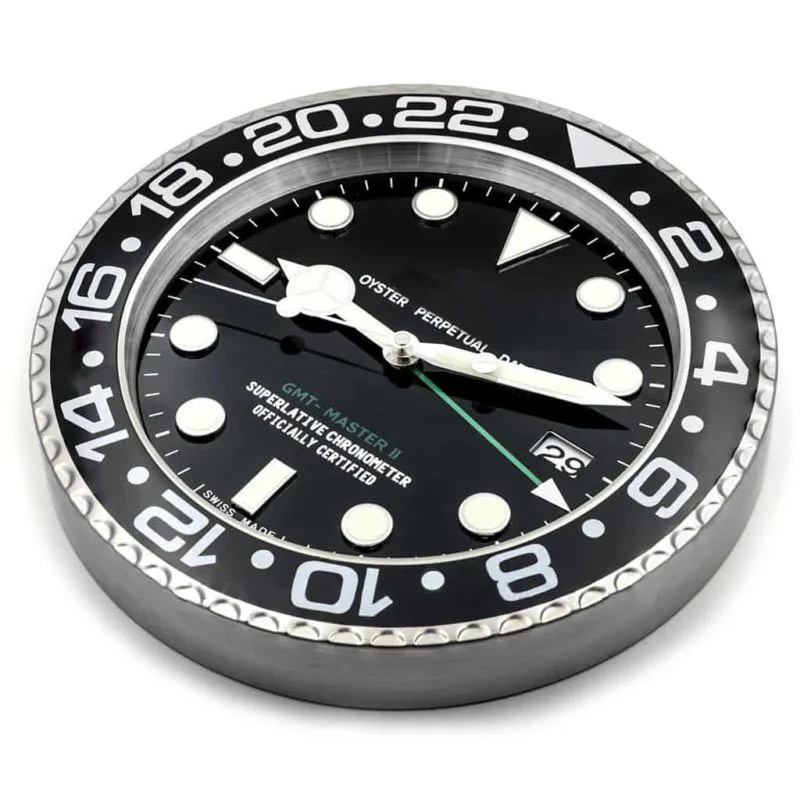 Настенные часы-GMT Master II RL09 Роскошные Алмазные настенные часы в форме с бесшумный ход