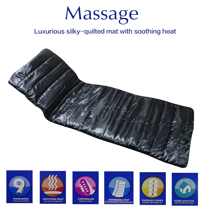 Бытовой турмалиновый массажный матрас с подогревом для всего тела, вибрирующий электронный массажный массажер для шеи, подушка для кровати