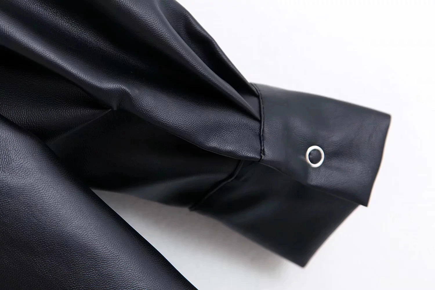 2019 PU leather oversized Blouse women long sleeve Womens tops and blouses loose faux leather long Shirt ladies black full Tops