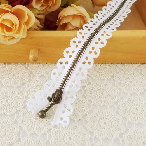 Ручная укладка DIY 3# кружевная бронзовая молния длиной 35 см - Цвет: 1