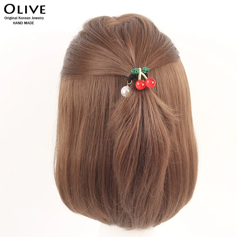 

Mori Girl Line South Korea Hair Band Hairband Pineapple Fresh Grape Diamond Set Sweet Small Cherry Cool Headband Hairband Hair A