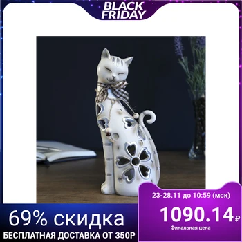 

Souvenir polystone light "Cat in a flower with a bow" 27x12.5x8.5 cm 3276779