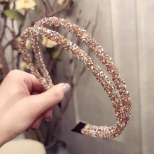 

Girls Shiny Luxury Rhinestone Hair Band High Quality Diamond Pearls Hair Hoop Accessories for Women Crystal Headbands Ornaments
