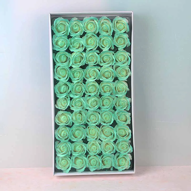 C5 50Pcs Colorful Artificial Spray Color Soap Rose Flowers Bride Bouquet Home Wedding Decor Scrapbooking Diy Supplies Soap Flowers - Цвет: C5