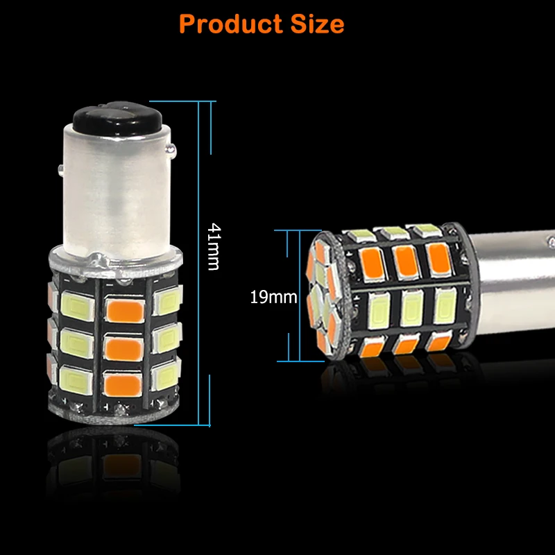 ġ  1157 BAY15D P21/5W  ÷ ȭƮ ڹ 33-SMD LED ,   DRL Ʈ,   õ