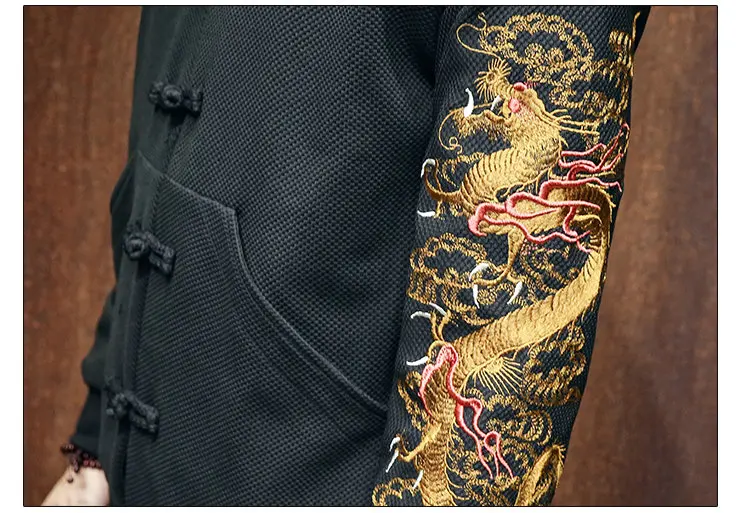Nice New Dragon Embroidery Bomber Jacket Coat Men Masculina Male Jackets Casaco Masculino Chaquetas Hombre Veste Homme