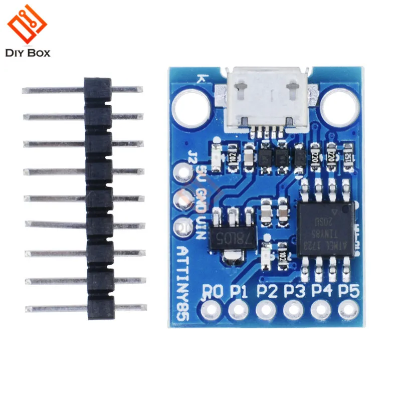 1 шт. синий черный ATtiny85 Digispark Kickstarter Micro USB макетная плата модуль IIC IEC USB низкая мощность микроконтроллер