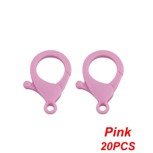 5-20pcs/lot Key Chain Key Ring keychain Bronze Rhodium Gold 28mm Long Round Split Keyrings Keychain Jewelry Making Wholesale DIY 20PCS Pink