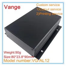 1 шт./лот, пескоструйная обработка поверхности, алюминиевый корпус 6063-T5, алюминиевый корпус, diy коробки 80*23,8*90 мм для смесителя