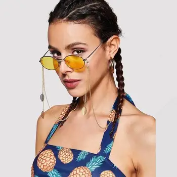 

Shuangshuo 2020 Fashion Womens Retro Sunglasses Chains Reading Hanging Gold Leaves Glasses Chain Eyewear Cord Lanyard Necklace