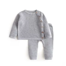 Ensemble pull chaud en tricot pour bébé garçon et fille, 2 pièces, vêtements pour nouveau-né de 0 à 3 ans, collection automne et printemps 2022